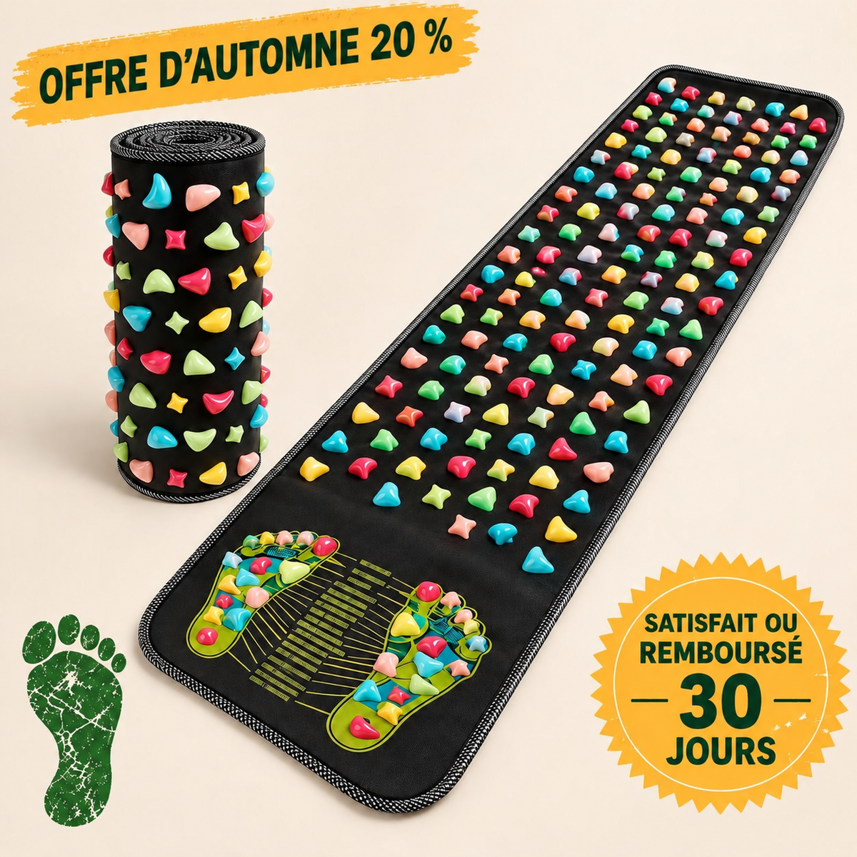 APLEA — Tapis de massage et de réflexologie plantaire