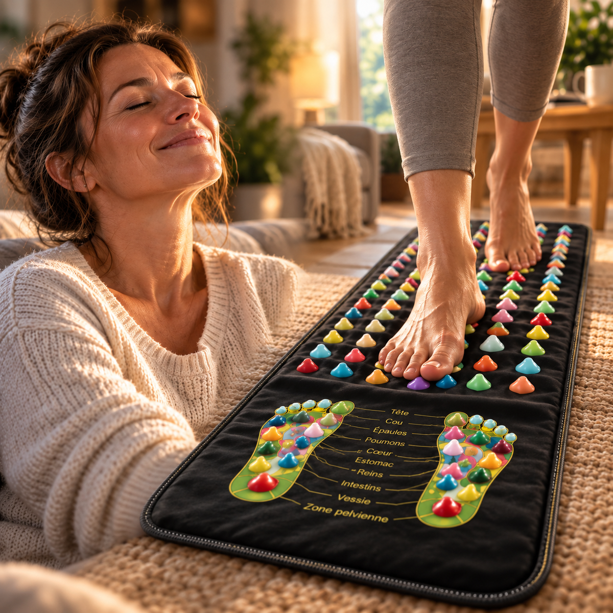 APLEA — Tapis de massage et de réflexologie plantaire